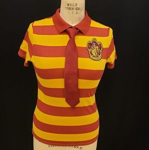 Harry Potter Gryffindor polo shirt w/tie Hot Topic